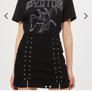 Top shop lace up skirt